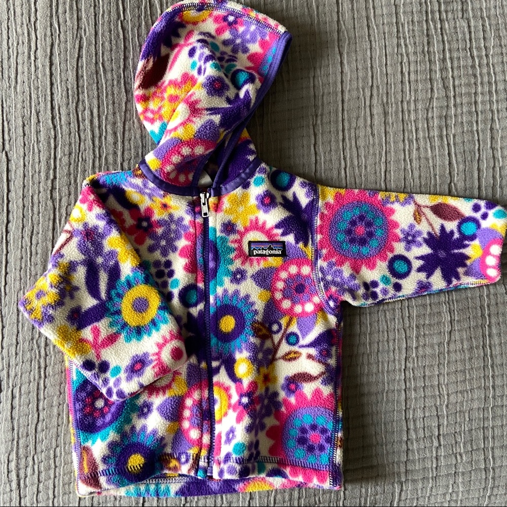 Patagonia 6mo baby girl hooded fleece